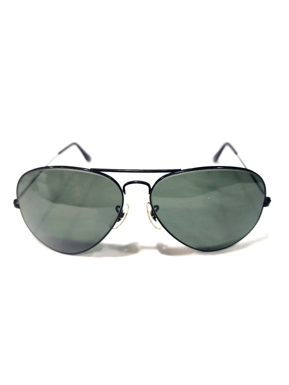 Ray Ban B&L VTG 70's Black Metal Gray Aviator Sunglasses 62-14 USA